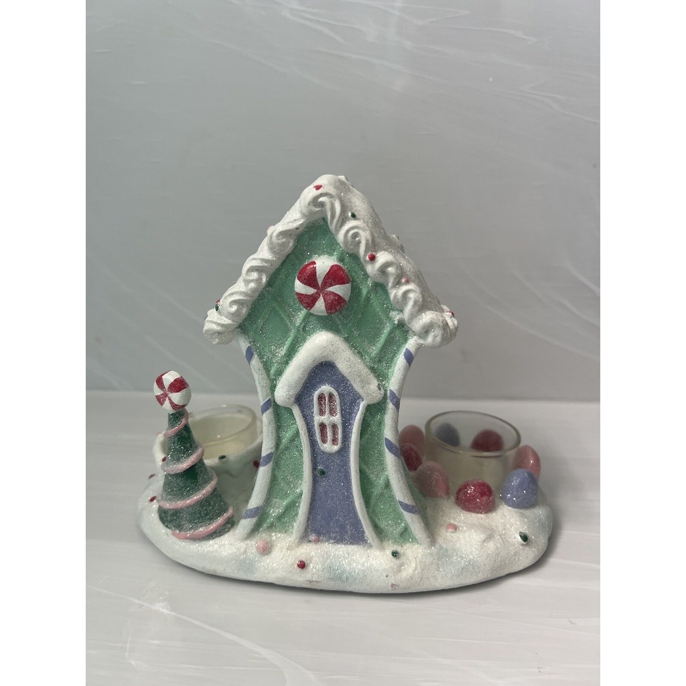 Yankee Candle Christmas Sugar Plum Pastel Tea Light Gingerbread House